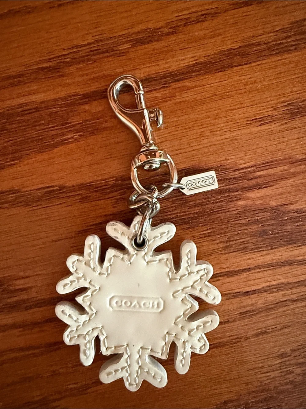 Coach Gold and Silver Snowflake Key Charm